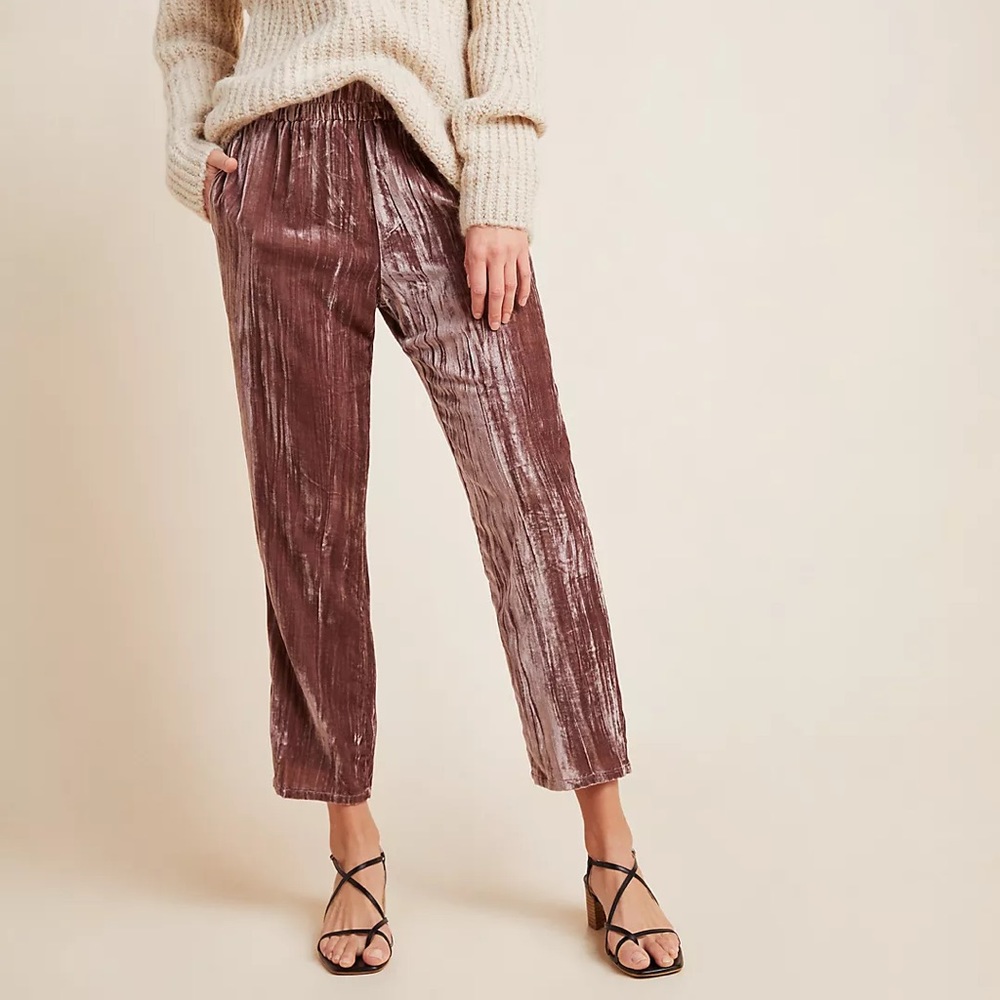 Tina + Jo Josephine Velvet Tapered Trousers size S